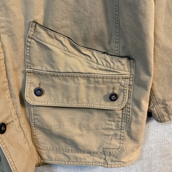 Orvis Jacket Mens XXL Brown Chore Barn Coat Canvas Quilt Lined Corduroy Collar - Picture 4 of 16